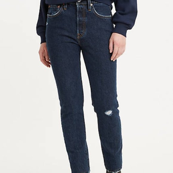 501 Skinny Distressed Jeans - Salsa Broken Stone - Picture 2 of 9